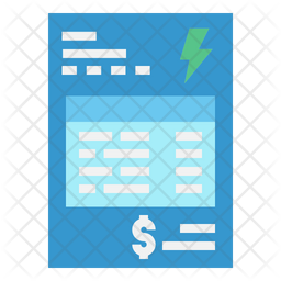 Electricity bill Icon - Download in Flat Style