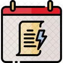 Electricity Bill Date Bill Electricity Icon
