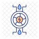 Electricity generation with water power  Icon