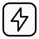 Electricity Square Symbol Sign Icon