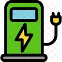 발전소 전기 펌프 충전소 아이콘