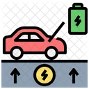Electrified Road Charging Ev Icon