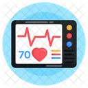 Electrocardiogram Cardiovascular Monitor Medical Monitoring Icon