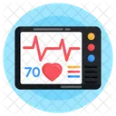 Electrocardiogram Cardiovascular Monitor Medical Monitoring Icon