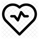 Electrocardiogram Heart Love Icon
