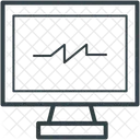 Electrocardiograma Cardiovascular Monitor Icono
