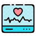 Electrocardiograma Corazon Frecuencia Cardiaca Icono