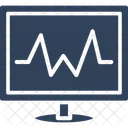 Electrocardiogramme Battement De Coeur Ecran De Battement De Coeur Icône