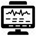 Electrocardiogramme Medical ECG Machine De Controle Du Rythme Cardiaque Icône