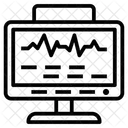 Electrocardiogramme Medical ECG Machine De Controle Du Rythme Cardiaque Icône
