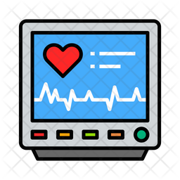 Electronic Cardiogram Machine Icon
