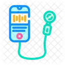 Electronic Stethoscope Healthcare Icon