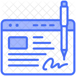 Electronic Signature  Icon