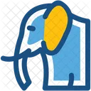 Elefant Tier Zoo Symbol