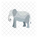 Elefant Grau Stosszahne Symbol