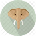 Elefant Kopf Gross Symbol