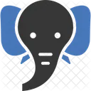 Elefant Tier Zoo Symbol