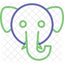 Elefant Tier Zoo Symbol