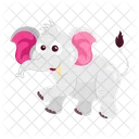 Elefantenaufkleber Elefantencartoon Lustiger Elefant Symbol