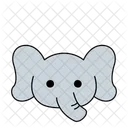 Elefant Emoji Gesicht Icon