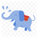 Elefante Tailandes Desenho Animado Icon