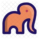 Elefante Cara Lindo Icono