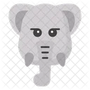 Cara De Elefante Cabeca De Elefante Emoji Ícone