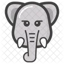 Cara De Elefante Cabeca De Elefante Emoji Ícone