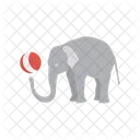 Elefant Tier Zirkus Symbol