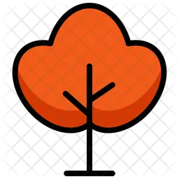 Elegant red tree  Icon