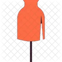 Elegant Spit Dress On Dummy Fashion Boutique Women Garment On Mannequin Icon