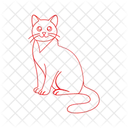 Elegant Sitzend Katze Symbol