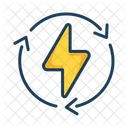 Elektrische Energie Elektrisch Zyklus Symbol