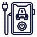 Elektro-App-Auto  Symbol