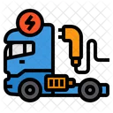 Elektro LKW Elektrofahrzeug Elektroauto Symbol