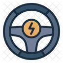 Lenkrad für Elektroautos  Symbol