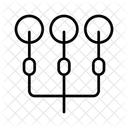 Gehirnelektroden Neuronale Sensoren Signalarray Symbol