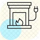 Elektrischer Kamin Symbol