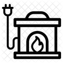 Elektrokamin Elektrokamin Feuermaschine Symbol