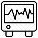 Kardiologie Elektrokardiogramm EKG Monitor Symbol