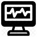 Elektromyographie Monitore Kardiogramm Symbol