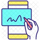 Elektronische Signatur auf dem Handy  Symbol