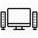 Elektronischer Monitor Computer Anzeige Symbol