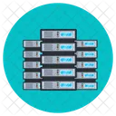 Elektronischer Serverraum Server Rack Elektronischer Datenserver Symbol