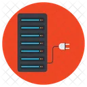 Elektronisches Datenrack Rechenzentrum Datenserverspeicher Symbol