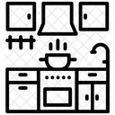 Element De Cuisine Armoires De Cuisine Cuisiniere Icône