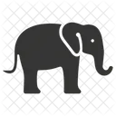 Elephant Large Ears Trunk Icon