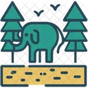 Elephant In The Forest Icon