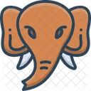 Elephant Face Animal Icon