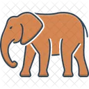 코끼리 초식성 트렁크 아이콘